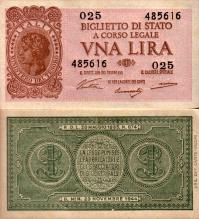 *1 Líra Taliansko 1944, P29a UNC - Kliknutím na obrázok zatvorte -